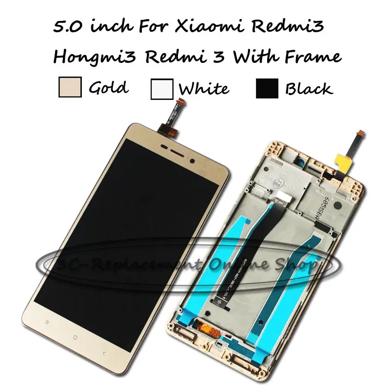 

For Xiaomi Hongmi Redmi 3 3S Pro Redmi3 3s Pro / Prime LCD Display + Touch Screen Digitizer Assembly Replacement + With Frame