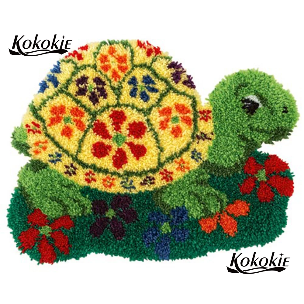 

diy latch hook kits rug tapestry kits tortoise 3d printed canvas accessories crochet tapis needle for carpet Foamiran for crafts
