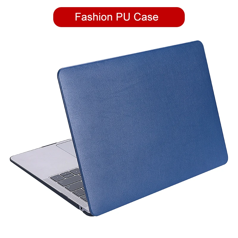 

Fashion PU Laptop Case For Macbook Air Pro Retina 11 12 13 15 New Air 13 Pro 13.3 15.4 inch Laptop Cover Shell With Touch Bar