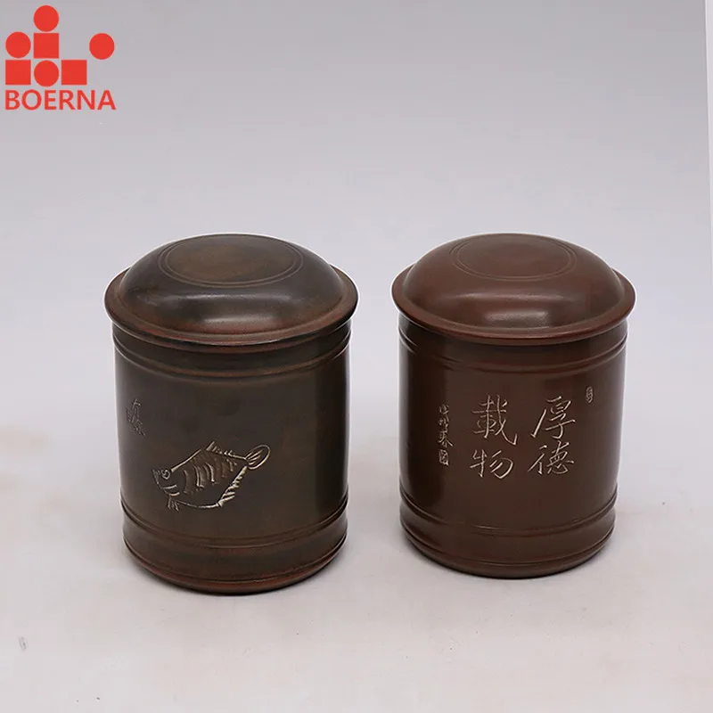 Чайный Caddy керамический BOERNA 50 г Nixing чайный герметичный кувшин шахтный чайный набор Nixing Pottery Box для DaHongPao по индивидуальному заказу