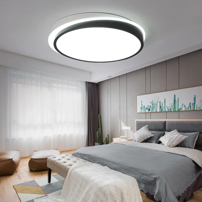 Потолочный светильник s для гостиной спальни кухонный светильник закрепленный Lamparas de techo белый/черный цвет заподлицо потолочный светильник лампа