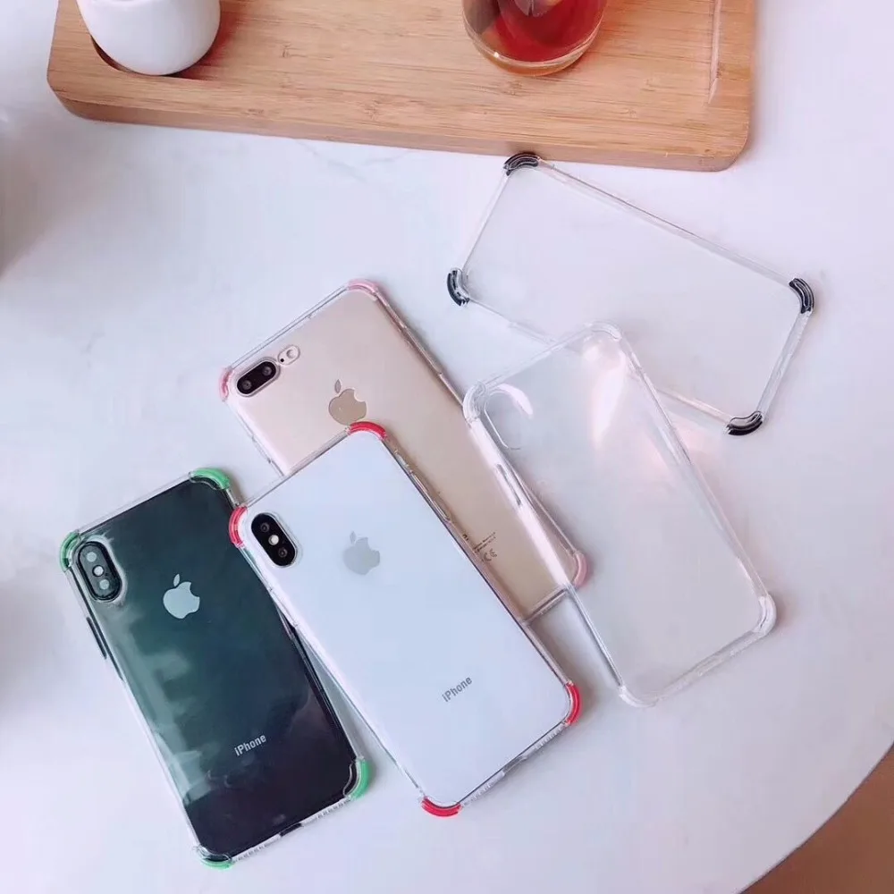 

Airbag Silicone Cover For iPhone 8 Case Full Protective Angles TPU Phone Cases For iPhone 6 6s 7 8 Plus X Shockproof Case EEMIA