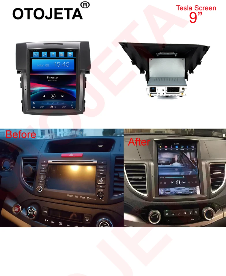 

Otojeta vertical screen tesla head units quad core Android 7.1 Car Multimedia GPS Radio player for Honda CRV 12 and 15 2.0L CRV