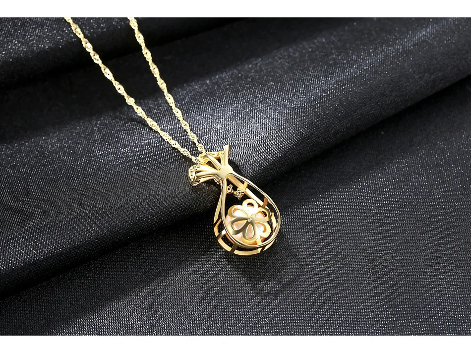 

Freshwater Pearl Necklace S925 Sterling Silver Water Wave Chain Fashion Lady Pearl Jewelry Necklace DS02