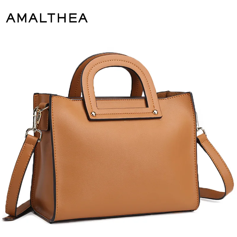 

AMALTHEA Brand Fashion Handbag Split Leather Casual Tote Composite Bag Red Crossbody Bags For Women Shoulder Ladies Bags AMAS014