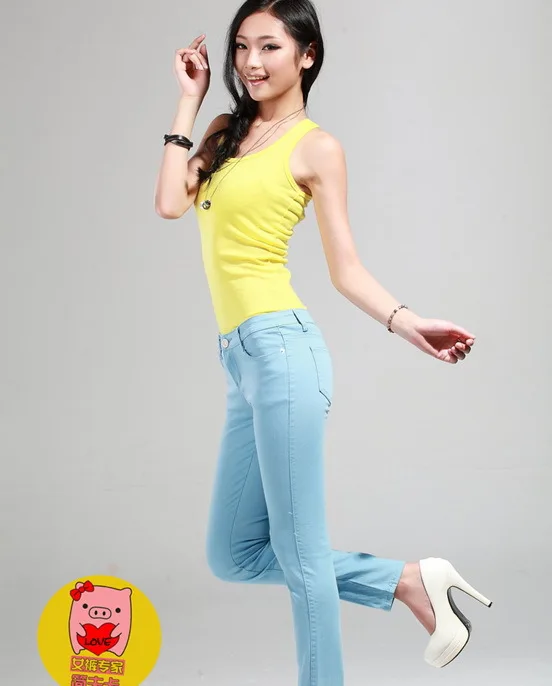 

New style zipper fly pencil pantes for women high quality women cotton trousers ladies leisure pant 19colors 5size