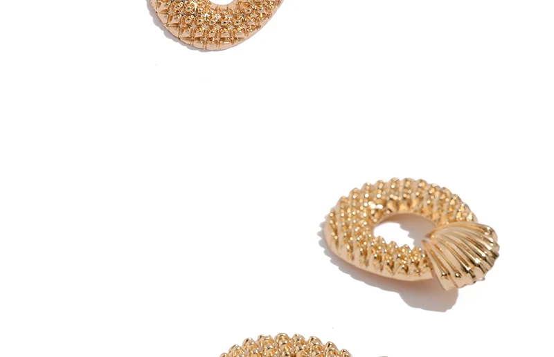 AYAYOO Gold Color Drop Earrings For Women Big Statement Boho Earrings With Metal Vintage ZA Earings Fashion Jewelry (2)