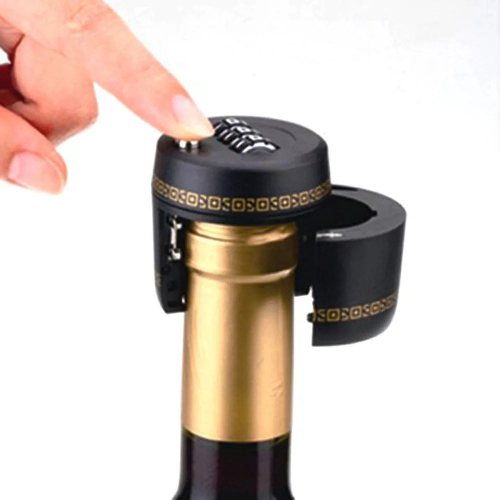 Plastic Bottle Password Lock Combination Wine Bottle Lock Wine Stopper
