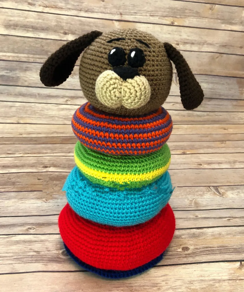 Вязаные игрушки amigurumi погремушка номер животного w482