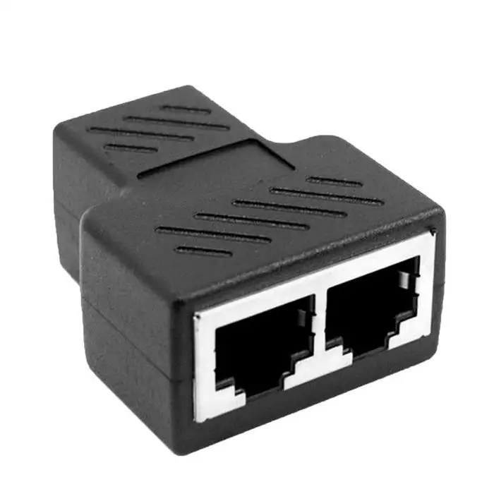 Сетевой кабель Ethernet LAN порт 1 черный до 2 разъемов разветвитель разъем RJ45 в и