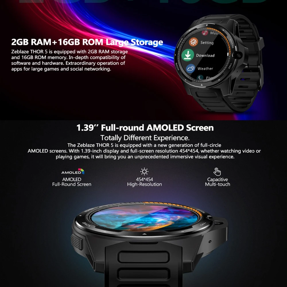 New Flagship Zeblaze THOR 5 Dual System Hybrid