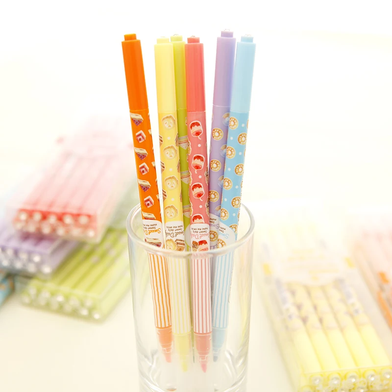 

Chenguang stationery double slider neon pen small fresh multicolour marker pen neon marker pen Highlighters