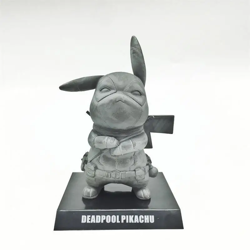 

Pikachu Cos Deadpool Mini PVC Figure Collectible Model Toy Small Size 10cm
