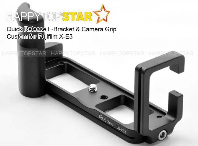 Quick Release QR L-Bracket & Camera Vertical Grip Holder Mount for FUJIFILM Fuji XE3 X-E3 RRS Arca Swiss RRS Fotopro