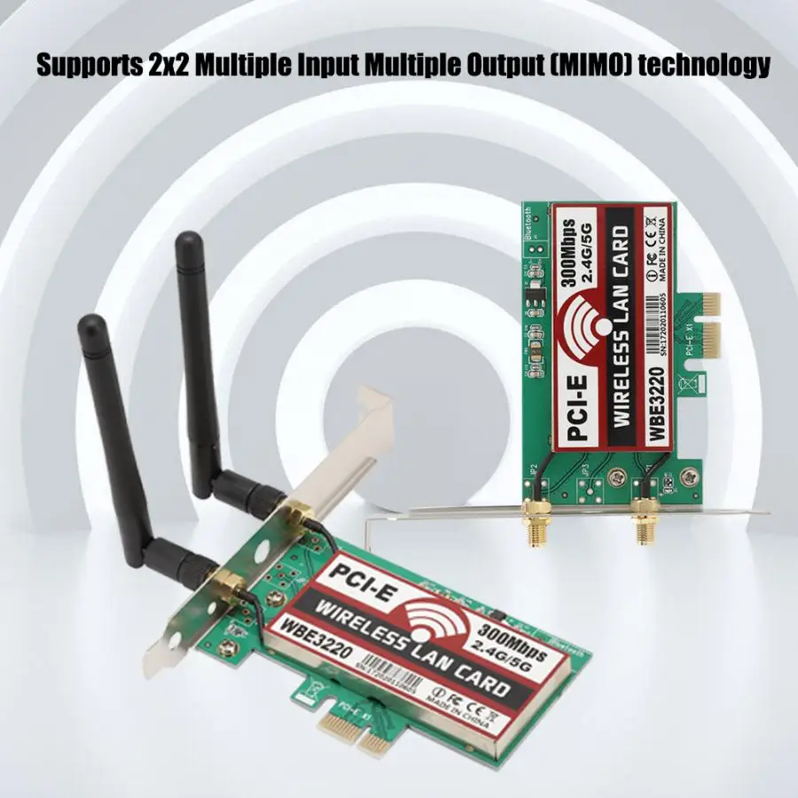 Для Windows/Hackintosh 3220 настольный компьютер беспроводная PCI-E сетевая карта 300 Мбит/с 2