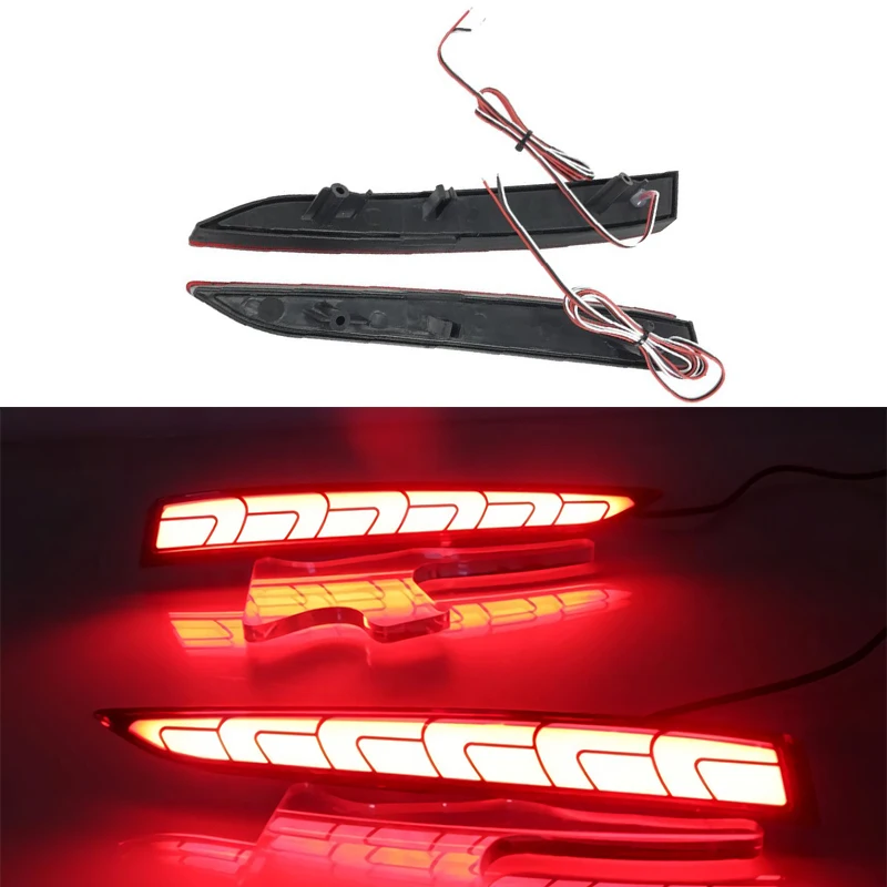 

2Pcs For Hyundai Solaris Accent 2017 2018 Multi-Functions Car Led Rear Fog Lamp Bumper Light Auto Brake Light Reflector