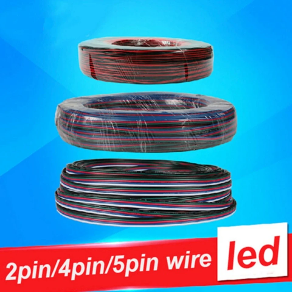KZKRSR 10 м/20 м/30 м/100 м 2 контактный 4 5 Телефонный Удлинитель для RGB rgbw одноцветной 5050 3528