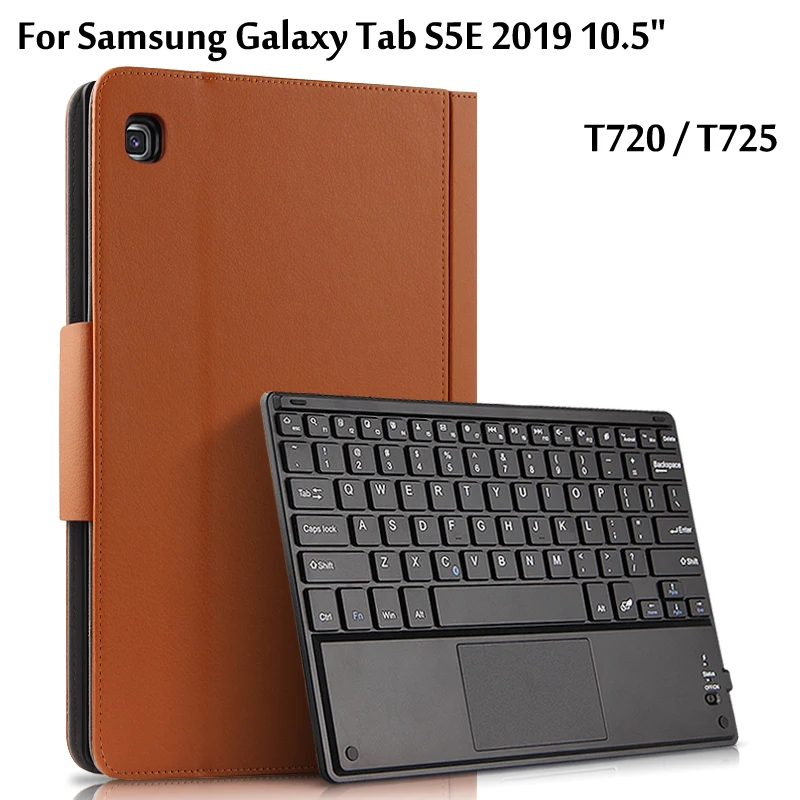 

Wireless Bluetooth Keyboard + PU Leather Cover Protective Smart Case For Samsung Galaxy Tab S5E 2019 Case 10.5'' T720 T725 +Gift