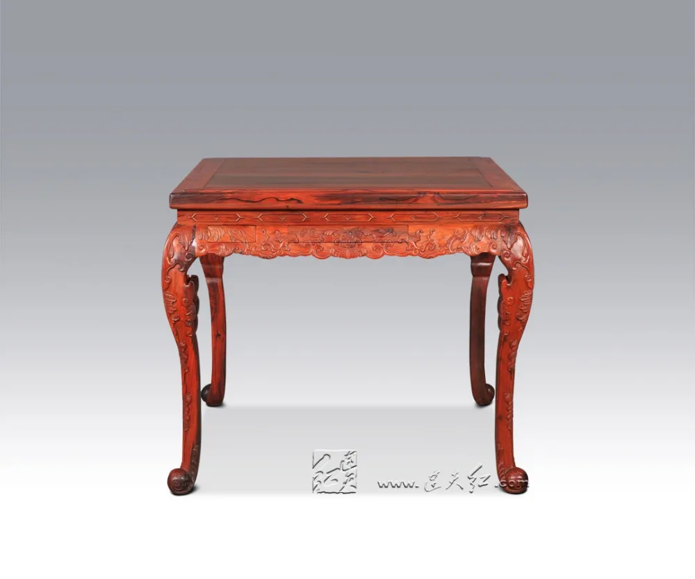 Mahjong Table with dual purpose Dining&leisure Living Room Square Desk 4 peoples Burma Rosewood Chinese Classical Wood Furniture