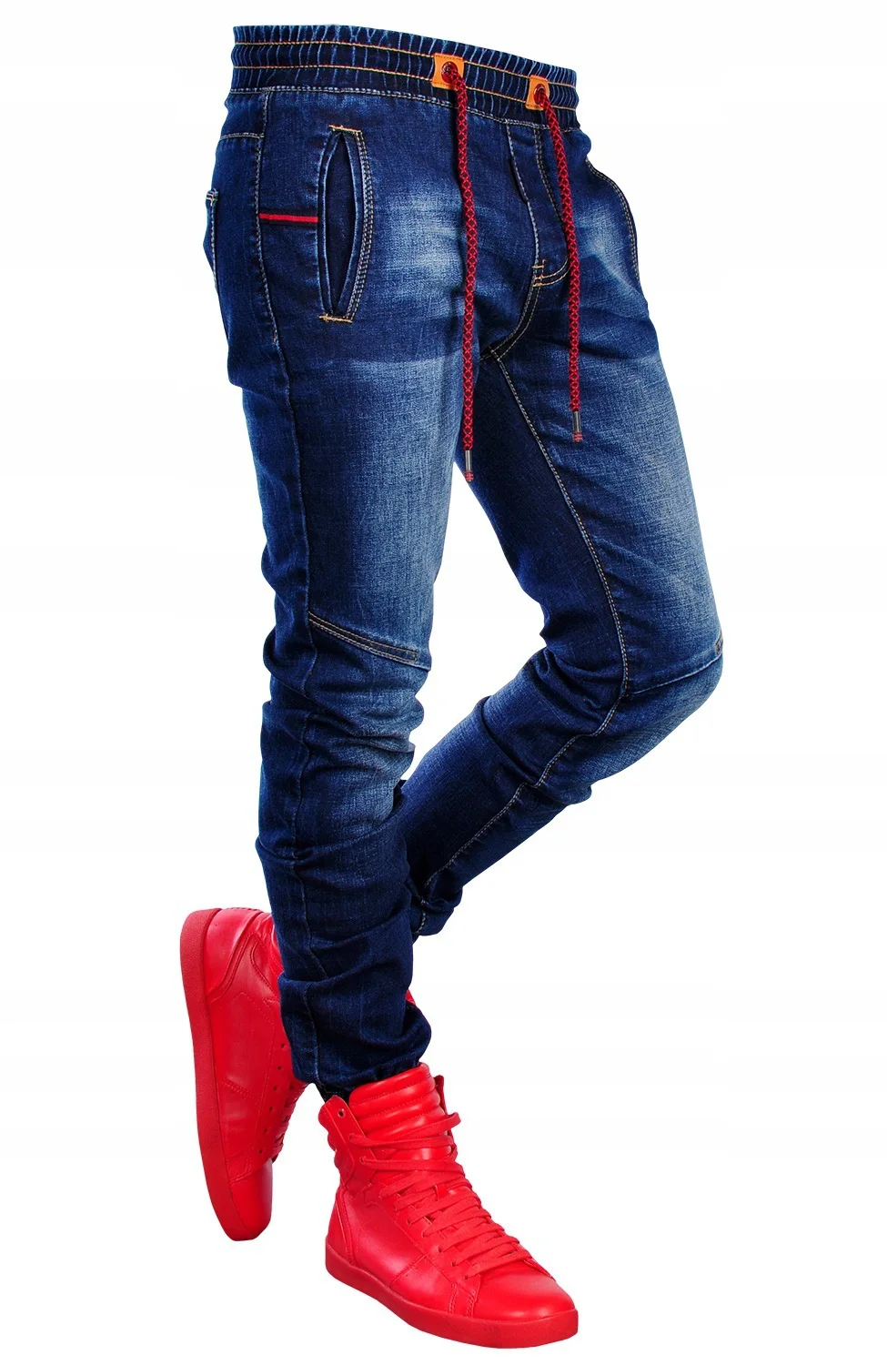 2019 модные мужские джинсы Лоскутные Брюки с дырками мужские джинсы карандаш на молнии Брюки Одежда