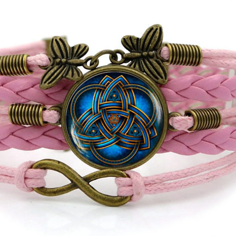 Европейский и американский винтажный Плетеный Браслет бабочка Trinity Fashion Time Gem