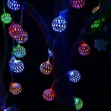 Открытый 3 м 10 светодиодов Солнечная светодиодная гирлянда шар огни водонепроницаемый Рождественская вечеринка Свадьба романтическое украшение освещение лампы CF304