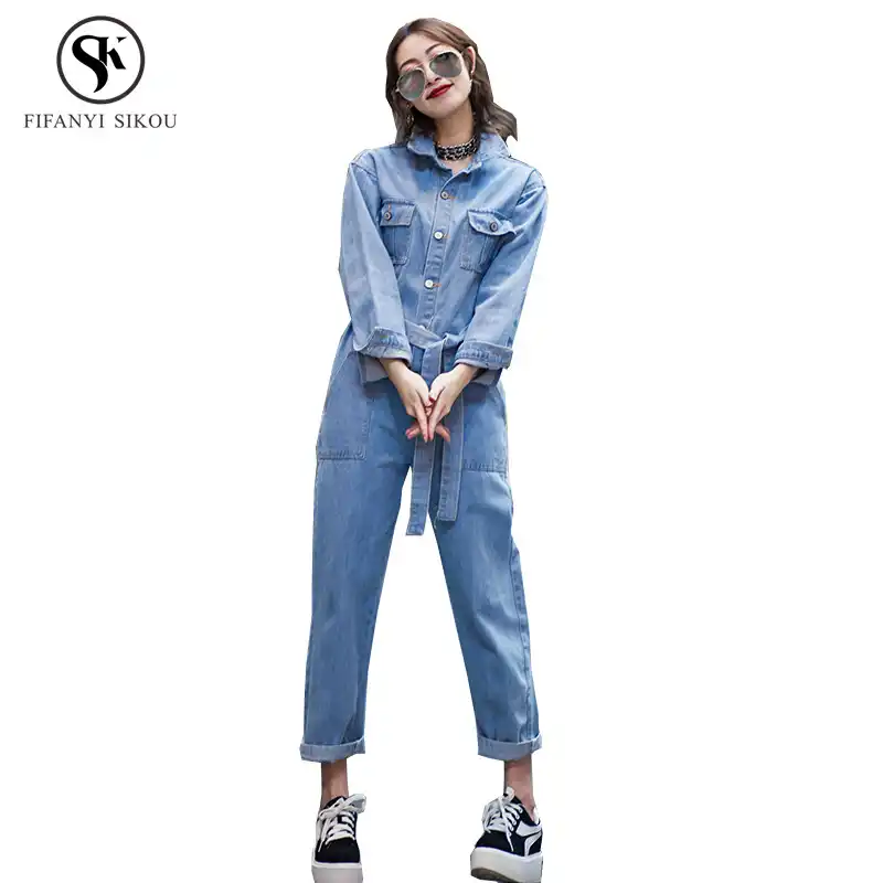 fashion casual loose solid color jumpsuits
