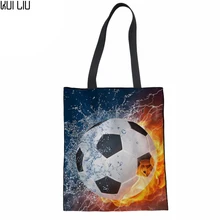 Женские сумки Мягкая пляжная сумка коллаж Топ-ручка мяч игры рюкзак из холщовой ткани с принтом женская Подростковая сумка женская хозяйственная сумка