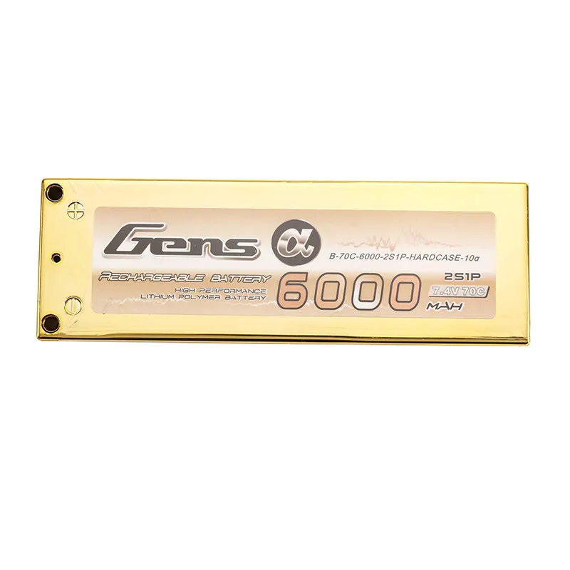 Новое поступление Gens Ace 7,4 V 6000mAh 70C 2S перезаряжаемая Lipo батарея 4 мм разъем типа "банан" для Axial AX10 Scorpion 1/8 RC автомобиля
