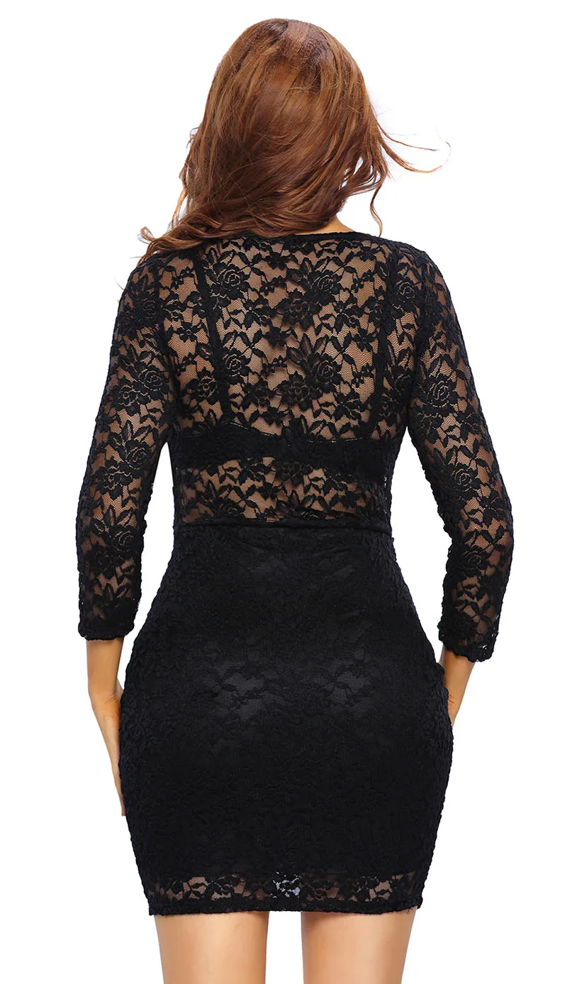 Black-Lace-V-neck-Mini-Club-Dress-LC22108-4