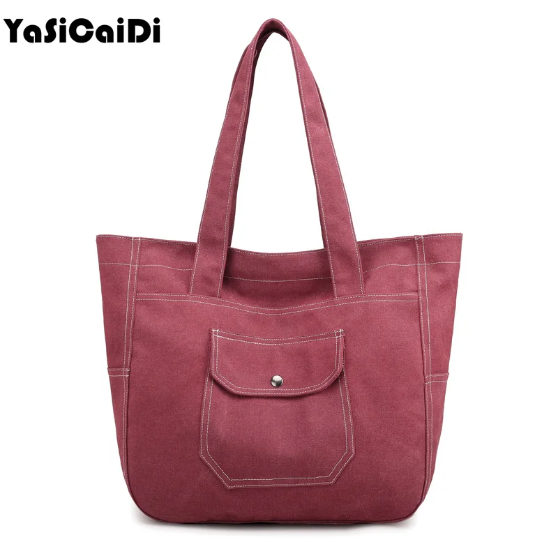 

Fashion Women Canvas Shoulder Bag Large Patchwork Messenger Bags Solid Canvas Women Bags Large Capacity Crossbody Bags Sac