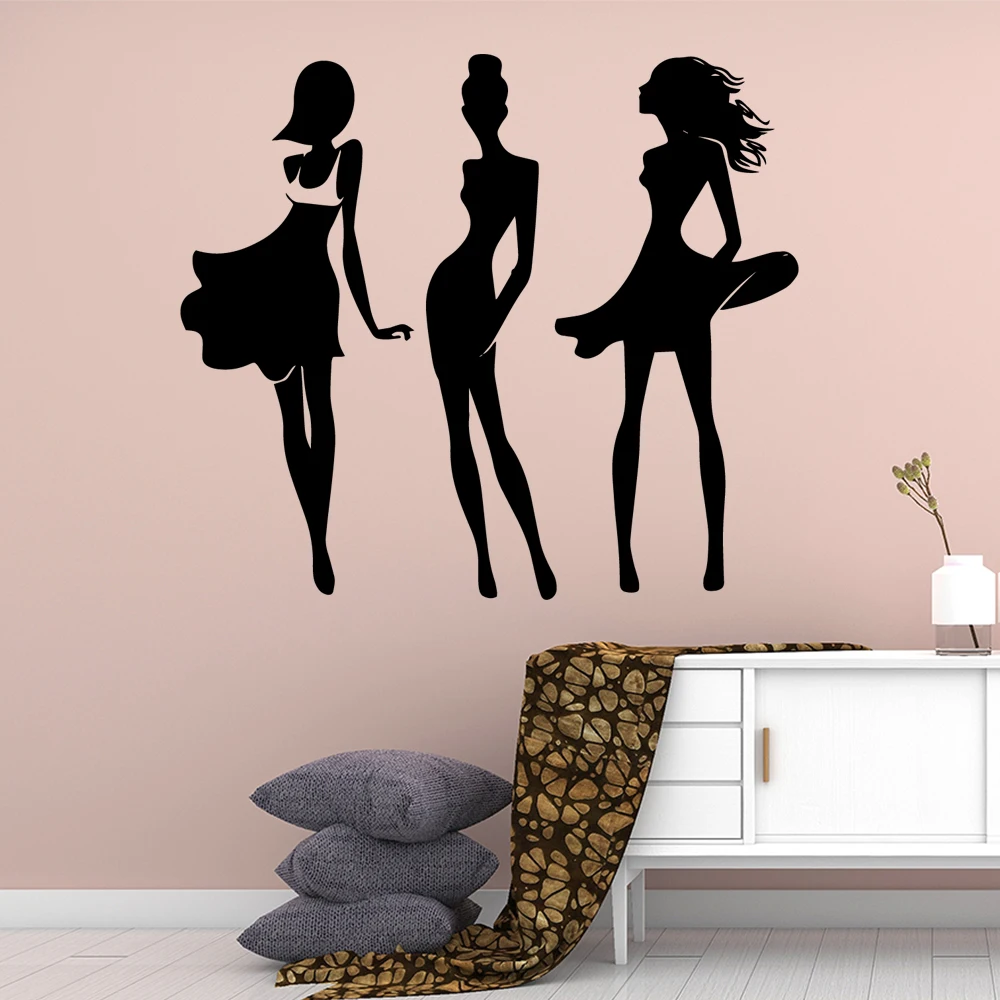 

Cute Fashion laddy Wall Stickers Personalized Creative Living Room Children Room Wall Stickers Waterproof Wallpaper