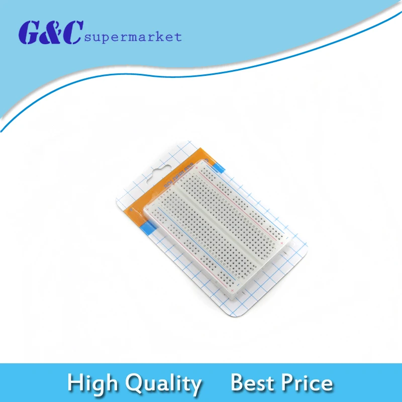 

Mini Universal Solderless Breadboard 400 Contacts Tie-points Available