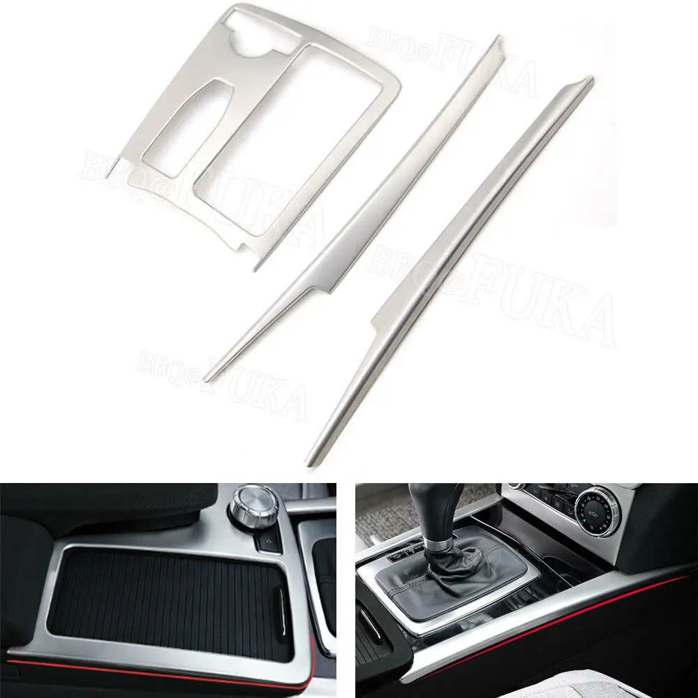 BBQ @ FUKA Car Gear Shift панель держатель стакана воды крышка Накладка автомобиля для Mercedes