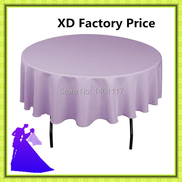 2016 132inch free shipping round polyester table cloth for weddingin