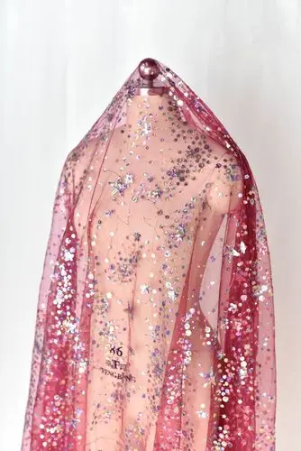 Платье из цветной ткани с блестками и вышивкой; платье из ткани ручной работы; детская одежда; RS1581 - Цвет: Wine red