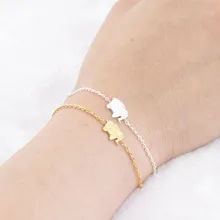 Pulseras Mujer Moda Stainless Steel Silver Gold Ketting Origami Elephant Bracelets For Women Bileklik Friendship Gift