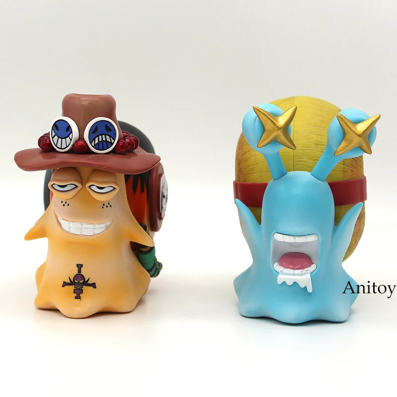 Аниме One Piece Luffy & Ace Den Mushi телефон ПВХ Фигурки игрушки 2 шт./компл. 11 см|figure toy|one piece