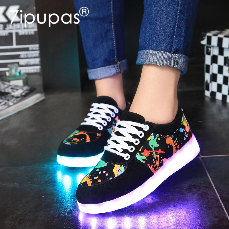 7ipupas Новое поступление детская Обувь LED светящиеся 11 Цвета для мальчиков и
