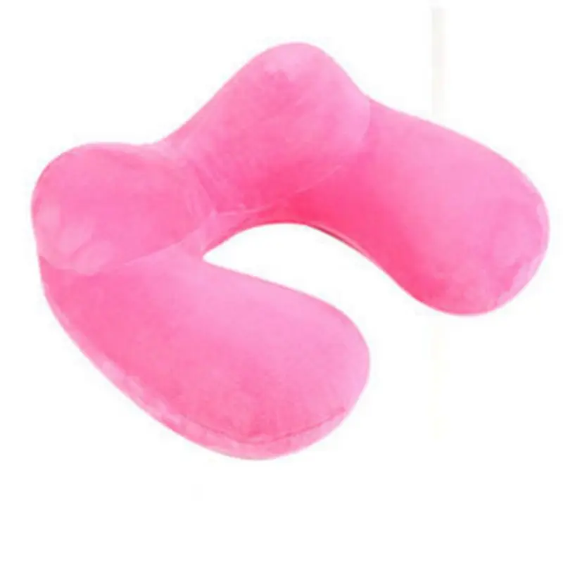 Urijk Ортопедическая подушка из пены u-образная Подушка с эффектом памяти латексная подушка для шеи мягкая подушка Массажер для здоровья шейки матки - Цвет: pink2