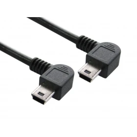 

100pcs Mini USB 5pin male to Mini usb 5pin Male Data charge Cable right angled 90 degree 40cm