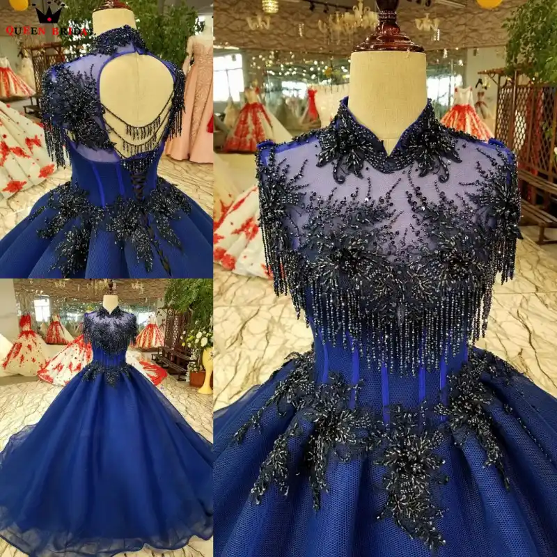 ball gown dark blue