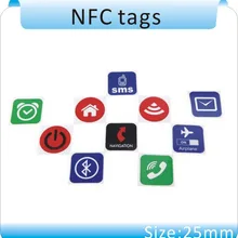 10 шт. универсальный Смарт-тег, NFC NTAG203 NFC Стикеры для samsung Nokia; sony все Прочие ожерелья и подвески nfc-телефон на базе Android