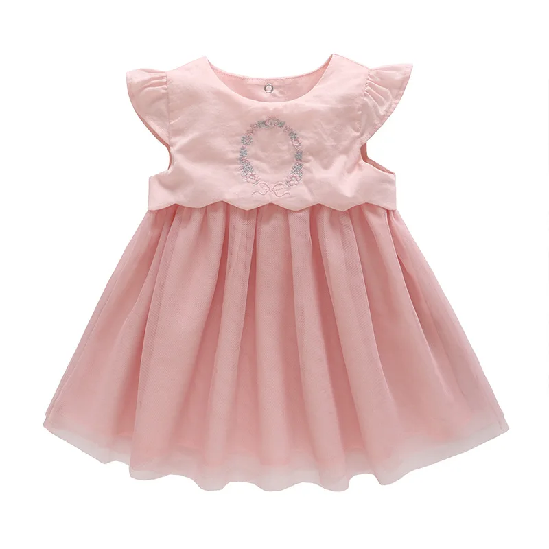 2018 new baby infant girl summer princess dress embroidered fashion