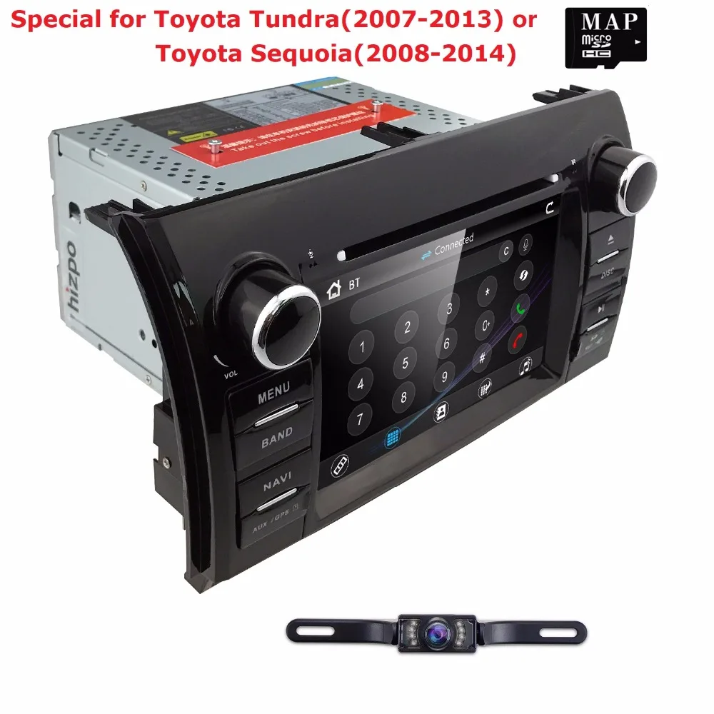 Flash Deal Cam+In Dash Car DVD GPS Player Navigation Radio Stereo For Toyota Tundra(2007-2013)/Sequoia(2008-2014) RDS AM/FM 3G SWC IPOD CAM 4