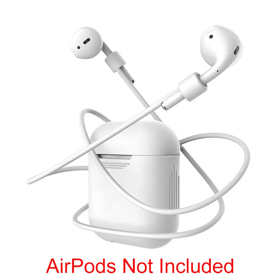 Oppselve чехол для наушников для Apple Air Pods силиконовый чехол Беспроводная Bluetooth сумка для наушников защитные аксессуары для airpods белый - Цвет: White Strap With Box