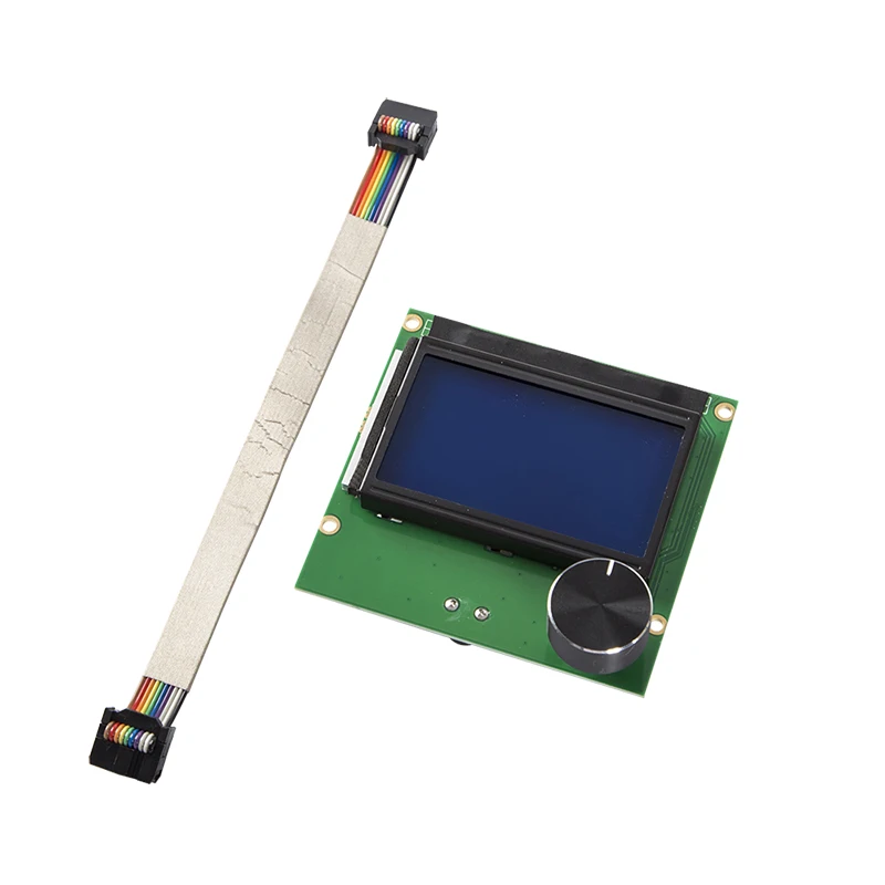 

CREALITY 3D printer CR-10 display kit Parts controller RAMPS 1.4 LCD control panel blue screen+Cable For CR-10 3D Printer