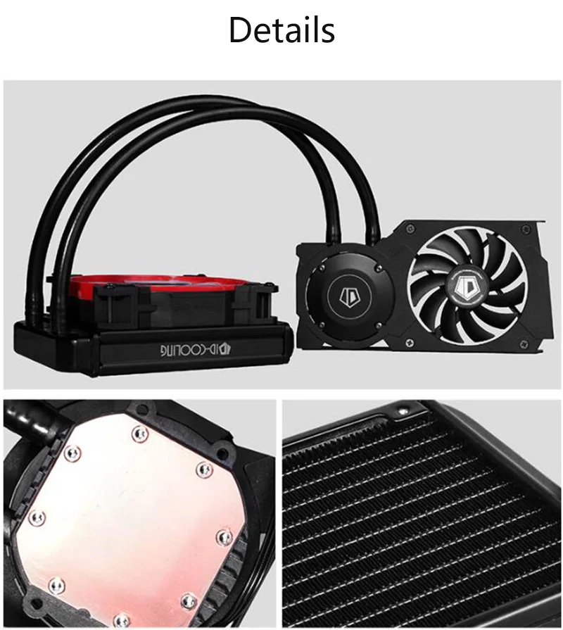 ID-COOLING Frostflow 120VGA 4pin Вентилятор охлаждения GPU 120 мм Встроенная Видеокарта кулер для воды радиатор для GeForce GTX AMD серии