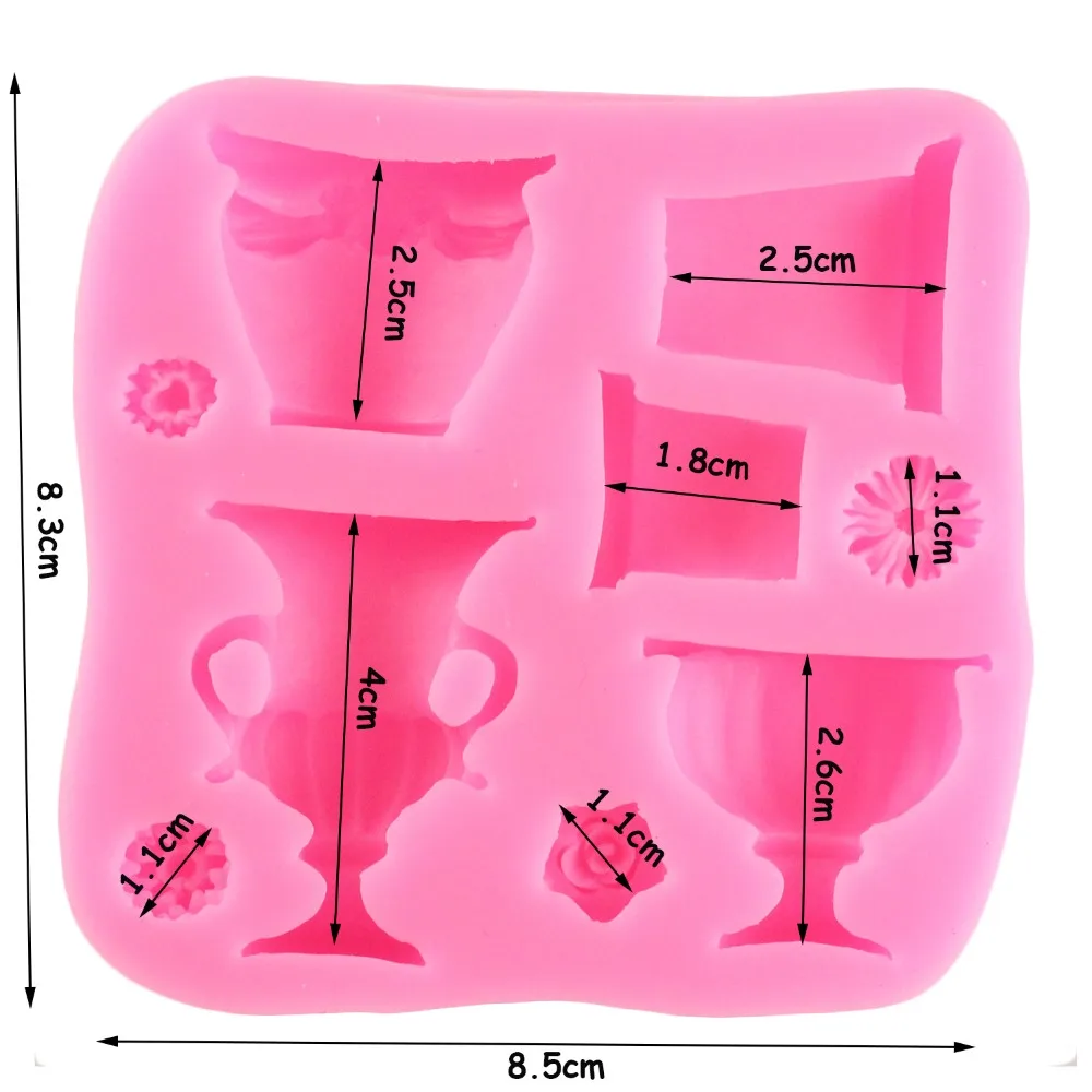 3D горшок ваза силиконовая форма помадка Шоколадные конфеты смола полимерная глина мыло Форма Кекс украшение для печенья ювелирные изделия силиконовая форма