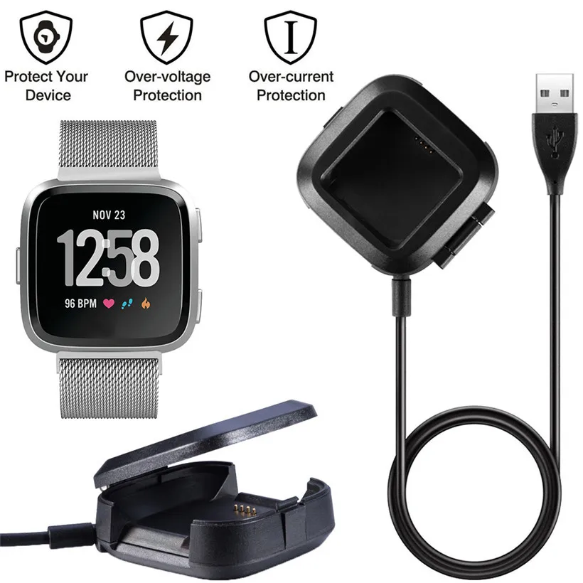 

CARPRIE Replacement USB Charging Data Cradle Dock Station Cable Cord for Fitbit Versa 180404 drop shipping